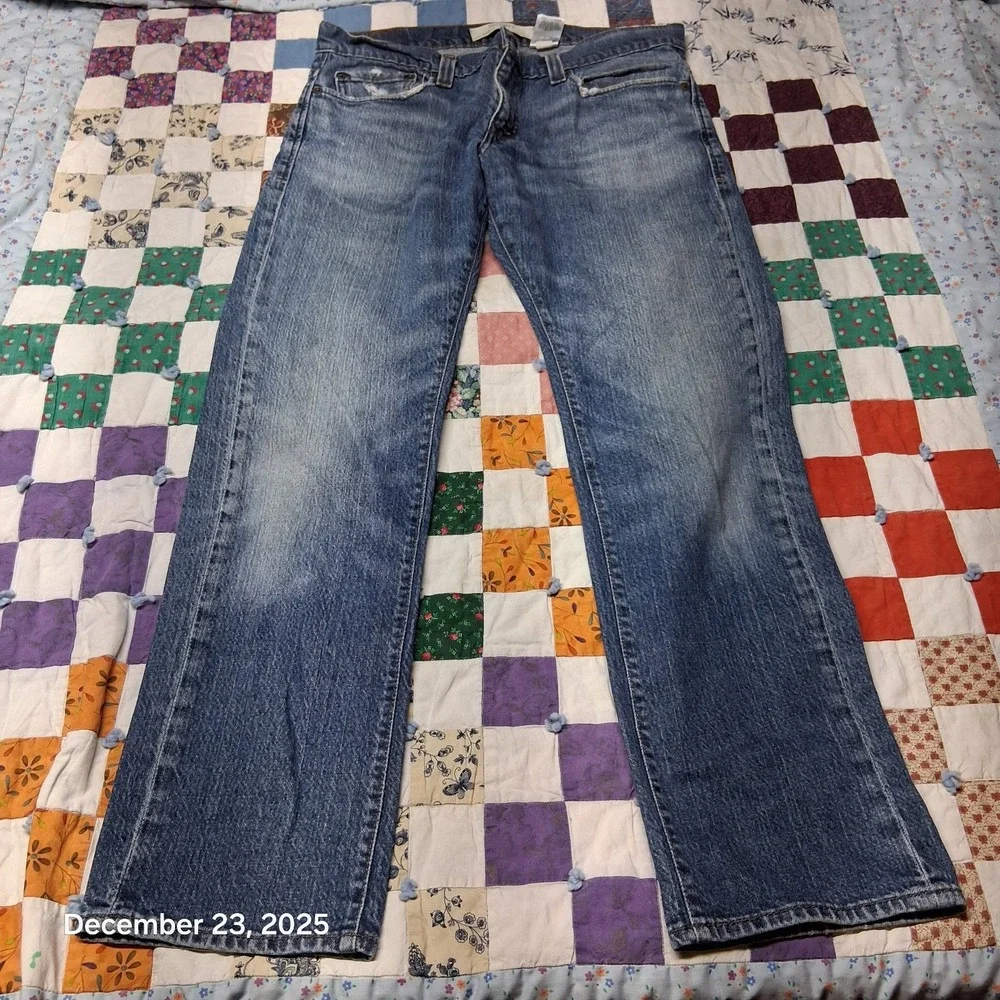 Levi's 511 Blue Jeans Men 36x30 Slim Fit Skinny Leg Denim Pants Stone Wash